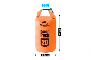 1 119 р. Гермомешок Naturehike Ocean Pack 20 л. (оранжевый) Naturehike fs15m010-j-20or  с доставкой в г. Чебоксары. Увеличить фотографию 2