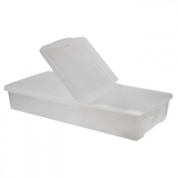 3 879 р. Короб для хранения IRIS UNDER-BED PLASTIC BOX 46л, прозрачный IRIS OHYAMA ub950cl  с доставкой в г. Чебоксары. Увеличить фотографию 2