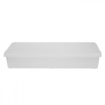 3 879 р. Короб для хранения IRIS UNDER-BED PLASTIC BOX 46л, прозрачный IRIS OHYAMA ub950cl  с доставкой в г. Чебоксары. Увеличить фотографию 3
