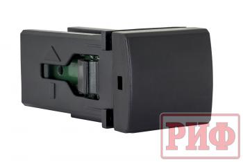 Кнопка ВКЛВЫКЛ, голубой, TOYOTA 22x22 (под гравировку) РИФ rif22-1-7112104