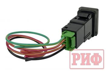 789 р. Кнопка ВКЛВЫКЛ, белый, COMPRESSOR TOYOTA 32x22 РИФ rif22-1-1104404  с доставкой в г. Чебоксары. Увеличить фотографию 2