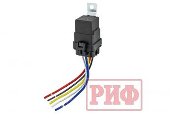 Реле влагозащищенное с колодкой 12В 40А SPDT РИФ rif22-2-1000100