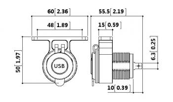 909 р. Розетка USB 3,1А на кронштейне РИФ rif22-4-1009000  с доставкой в г. Чебоксары. Увеличить фотографию 5