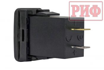 1 589 р. Розетка USB 2 QC 3.0 с вольтметром для Toyota 32x20 РИФ rif22-4-1013500  с доставкой в г. Чебоксары. Увеличить фотографию 2