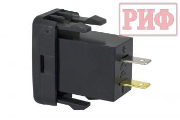 1 849 р. Розетка USB Type C, QC 3.0 с вольтметром для Toyota 40x20 РИФ rif22-4-1013600  с доставкой в г. Чебоксары. Увеличить фотографию 2