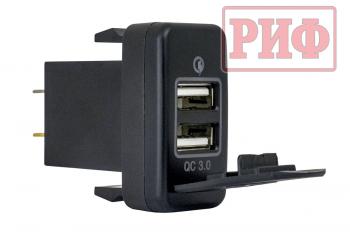 Розетка USB 2 QC 3.0 для Toyota 40x20 РИФ rif22-4-1013700