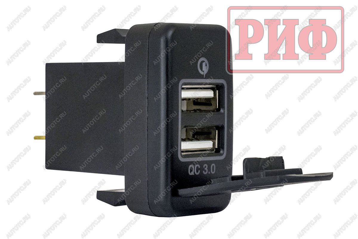 1 849 р. Розетка USB 2 QC 3.0 для Toyota 40x20 РИФ rif22-4-1013700  с доставкой в г. Чебоксары