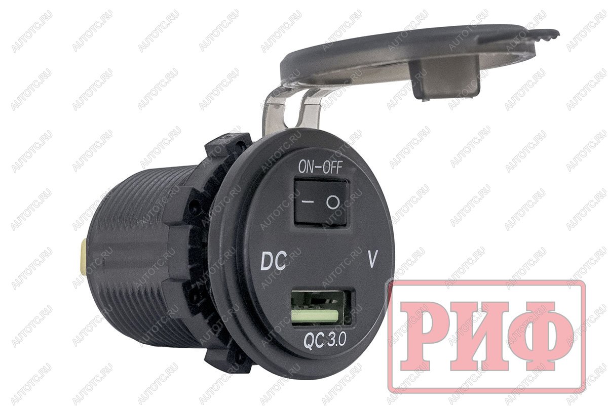 270 р. Розетка USB QC 3.0 с вольтметром, 34x37х54 РИФ rif22-4-1014200  с доставкой в г. Чебоксары