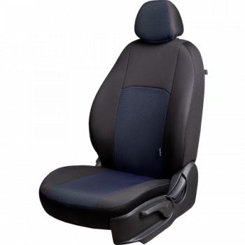 Комплект чехлов для сидений (к. Стандарт Норма ЦЗС Жаккард) Дублин Lord Autofashion Лада Калина Спорт  2192 (2014-2018) (черный, Ёж синяя)
