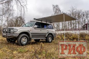 29 499 р. Маркиза автомобильная РИФ 2,13х2,5 м полуавтомат (винил) темно-серая РИФ rif5306-2025v  с доставкой в г. Чебоксары. Увеличить фотографию 3