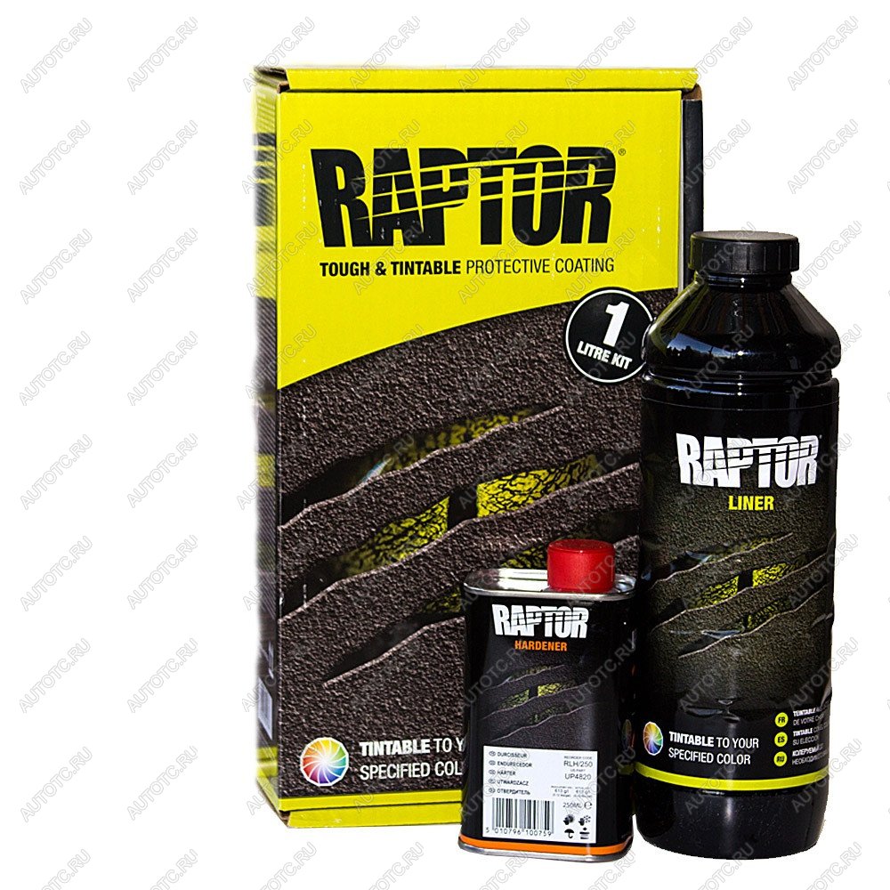 3 879 р. Покрытие защитное повышенной прочноcти RAPTOR, колеруемое, с отвердителем 2K U-POL 1л  rlts1  с доставкой в г. Чебоксары