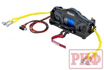 Лебёдка переносная РИФ 6000FSR c площадкой, синтетический трос  ewv6000fsr-kit