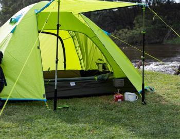 10 529 р. Палатка Naturehike P-Series 3-местная, алюминиевый каркас, желтая  nh18z033-p-3dgr  с доставкой в г. Чебоксары. Увеличить фотографию 2