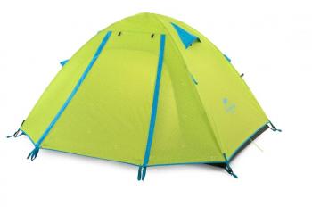Палатка Naturehike P-Series 3-местная, алюминиевый каркас, желтая  nh18z033-p-3dgr