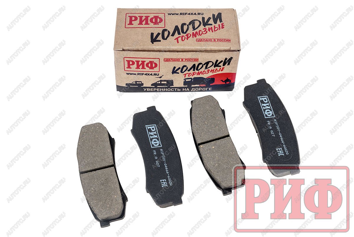 1 039 р. Колодки тормозные задние РИФ Toyota LC 105,120, Mitsubishi Pajero 3, 4 OEM 04466-60020, 04466-60010 , 4605A448  riftoy-04466-60020  с доставкой в г. Чебоксары