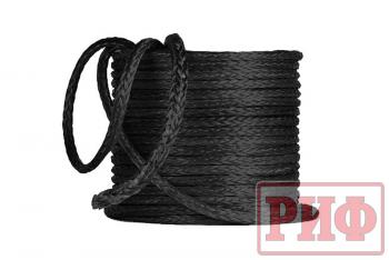 Трос для лебёдки синтетический РИФ 8 мм черный  rope8bl
