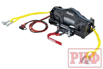 Лебёдка переносная РИФ 6000F c площадкой, стальной трос  ewv6000f-kit