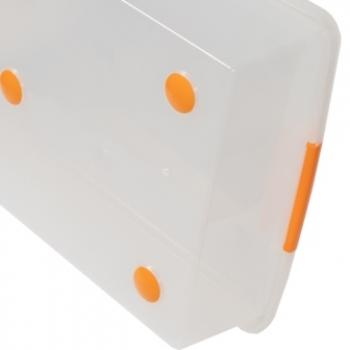 1 669 р. Короб для хранения IRIS THIN BOX 34л, прозрачный  ug-725  с доставкой в г. Чебоксары. Увеличить фотографию 2
