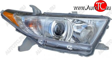 13 249 р. Правая фара (корректор) BodyParts  Toyota Highlander XU40 рестайлинг (2010-2013)  с доставкой в г. Чебоксары