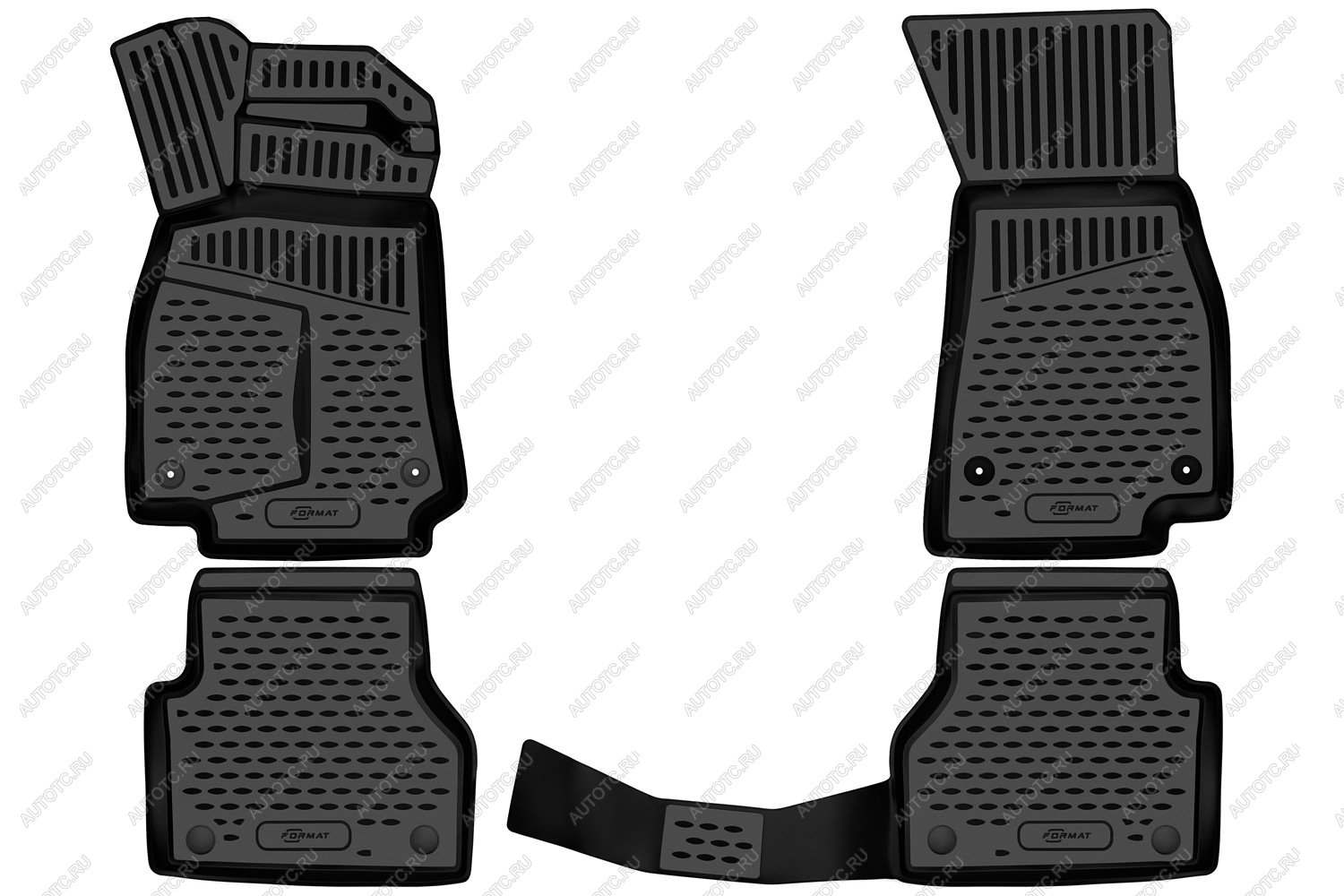3 699 р. Коврики 3D в салон (ПУ, повышенная износостойкость) FORMAT Audi A6 (C8) универсал дорестайлинг (2018-2023) (черные)  с доставкой в г. Чебоксары