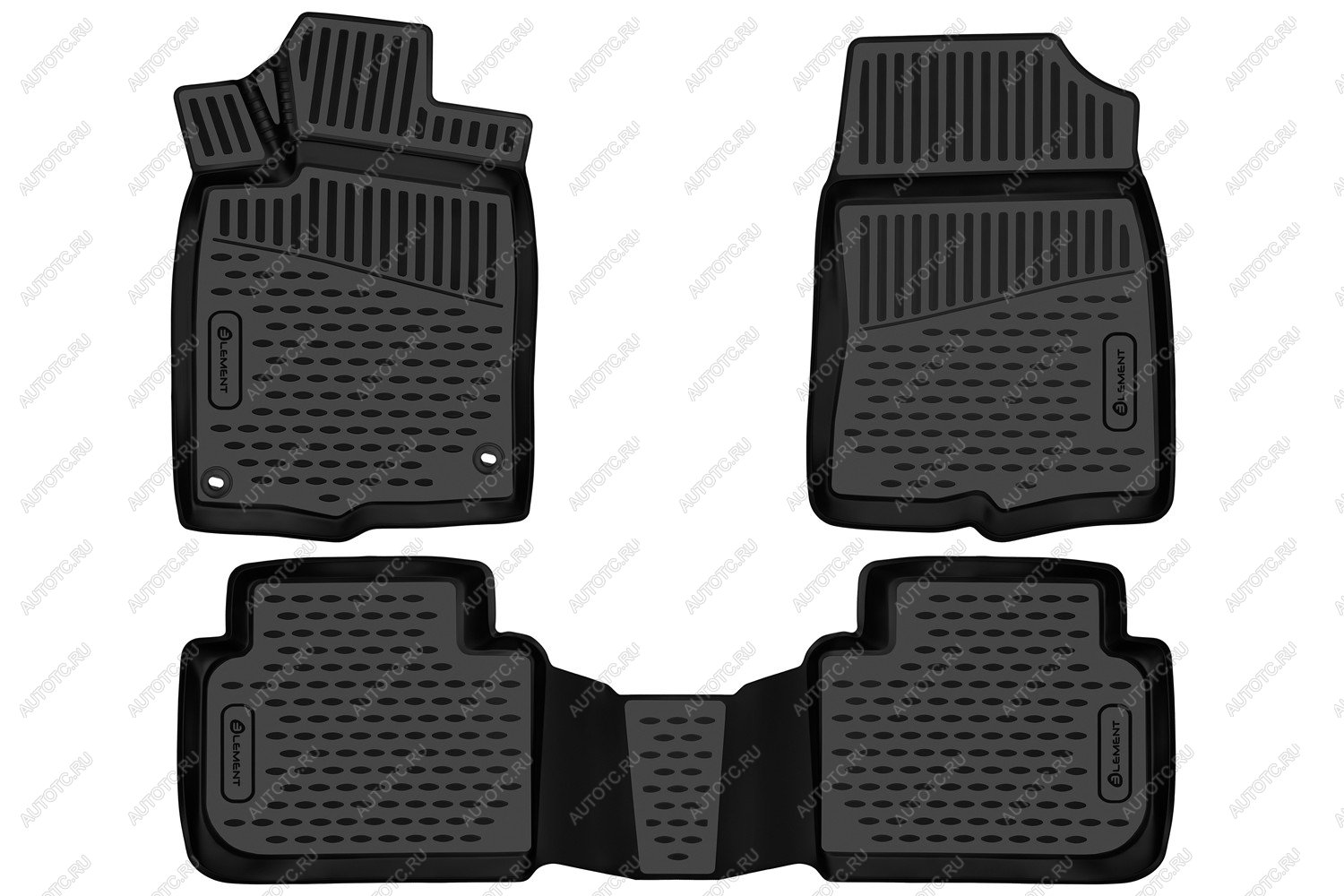 2 369 р. Коврики 3D в салон Element Honda Civic FL хэтчбэк 5 дв. дорестайлинг (2021-2024) (черные)  с доставкой в г. Чебоксары