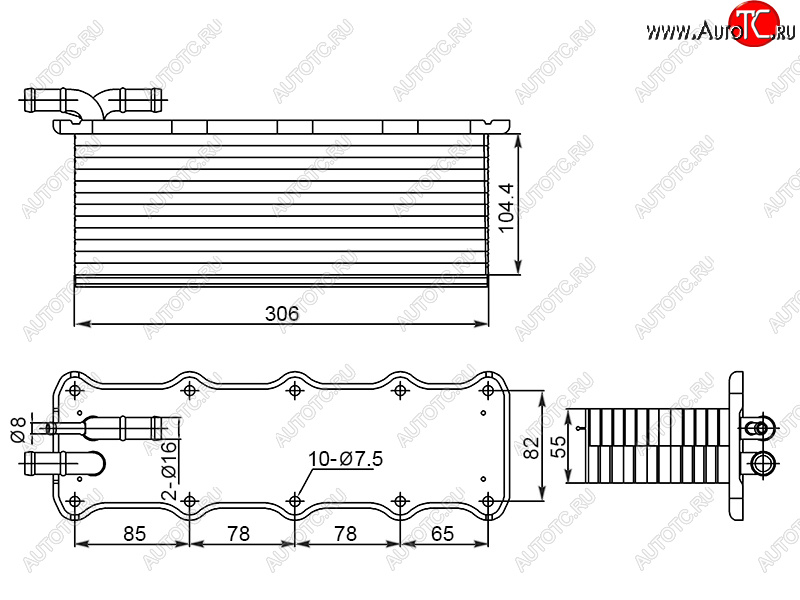 4 299 р. Интеркулер AUDI A1 12-18A3 13-A4 15-SKODA OCTAVIA 12-RAPID 15-VOLKSWAGEN POLO 16- SAT ST-211-0013  с доставкой в г. Чебоксары