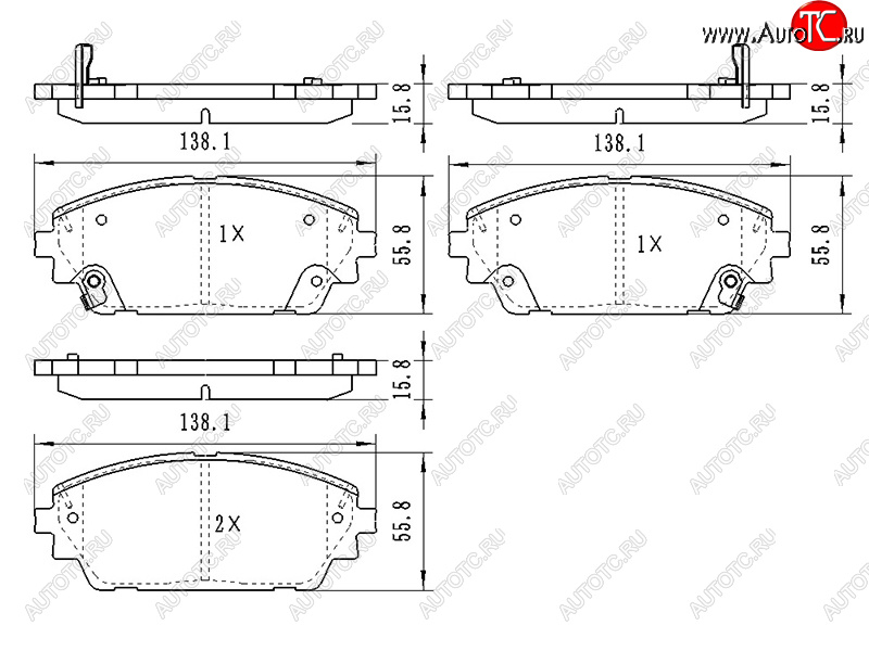 849 р. Колодки тормозные перед FL-FR SAT Mazda 3/Axela BP хэтчбэк (2019-2025)  с доставкой в г. Чебоксары