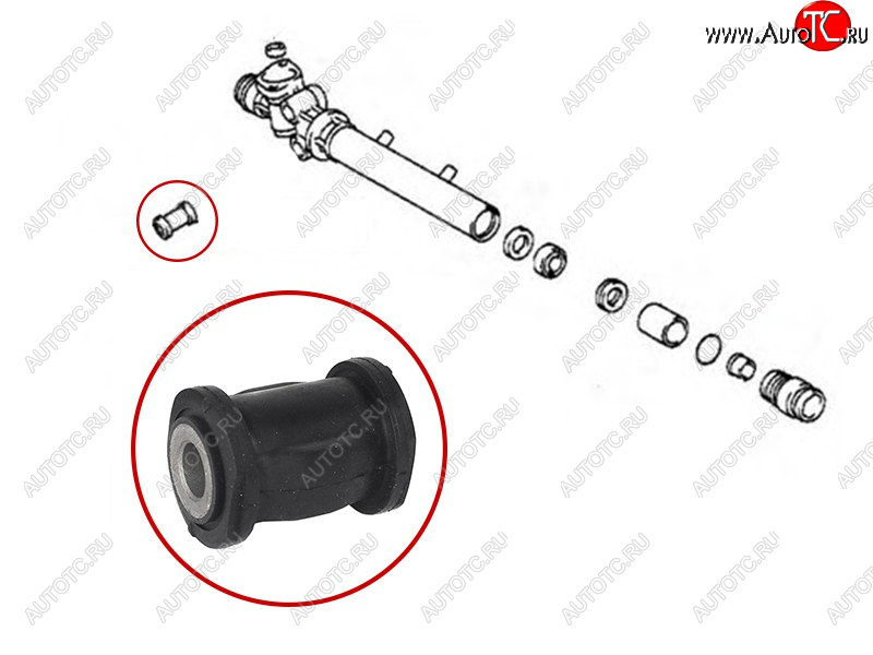 499 р. Втулка рулевой рейки Toyota Crown 95-07  Mark II (X100) 96-00  Lexus IS 98-05  Toyota Altezza 98- SAT ST-45516-30020B  с доставкой в г. Чебоксары