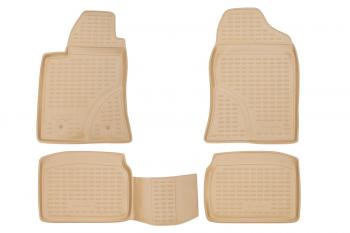 Коврики 3D в салон Element Toyota Avensis T250 седан дорестайлинг (2003-2006) (бежевые)