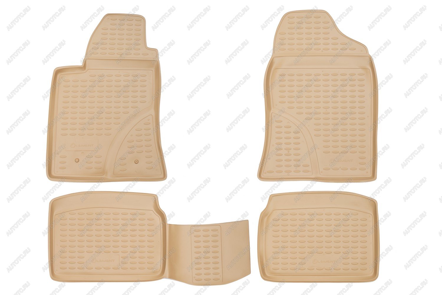 1 579 р. Коврики 3D в салон Element Toyota Avensis T250 седан дорестайлинг (2003-2006) (бежевые)  с доставкой в г. Чебоксары