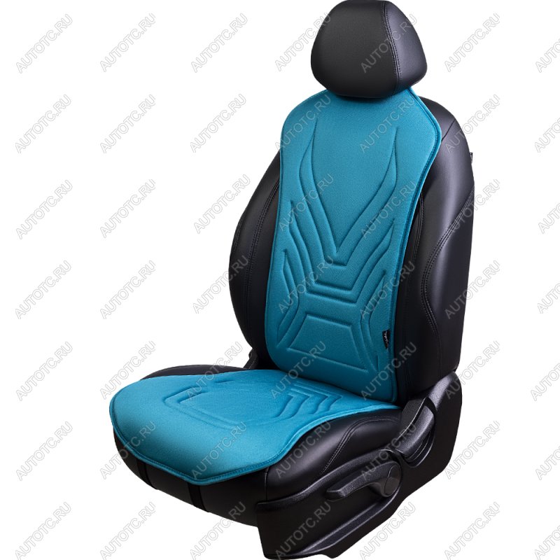 2 579 р. Накидка на сиденье (1 место Афины) ЛЮКС ст АЛЬБИОН Lord Autofashion Seat Tarraco KN2 (2018-2025) (бирюзовый, строчка темно-бирюзовая)  с доставкой в г. Чебоксары