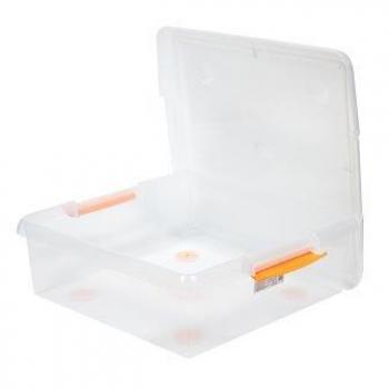 2 929 р. Короб для хранения IRIS THIN BOX 35л, прозрачный  ug-475o  с доставкой в г. Чебоксары. Увеличить фотографию 2