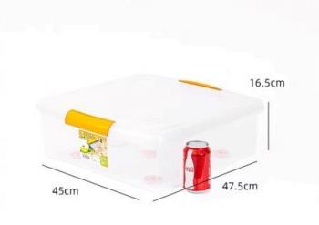 2 929 р. Короб для хранения IRIS THIN BOX 35л, прозрачный  ug-475o  с доставкой в г. Чебоксары. Увеличить фотографию 3
