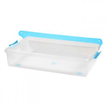 3 969 р. Короб для хранения IRIS THIN BOX 85л, прозрачный-голубой  ug-850b  с доставкой в г. Чебоксары. Увеличить фотографию 4
