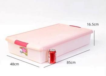 3 969 р. Короб для хранения IRIS THIN BOX 85л, прозрачный-розовый  ug-850p  с доставкой в г. Чебоксары. Увеличить фотографию 7