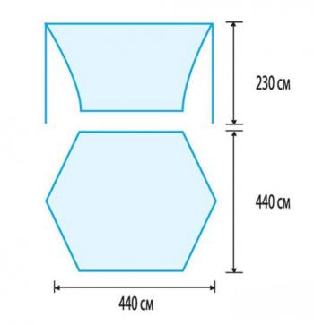 4 549 р. Тент Tramp Lite Tent blue, синий  tlt-036  с доставкой в г. Чебоксары. Увеличить фотографию 2