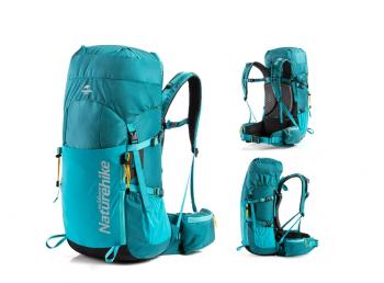 9 909 р. Рюкзак туристический Naturehike 45 л, голубой  nh18y045-q-bl  с доставкой в г. Чебоксары. Увеличить фотографию 2
