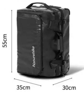 7 239 р. Сумка дорожная Naturehike, с колесами, 55х35х30 см, черная  nh21lx002-bl22  с доставкой в г. Чебоксары. Увеличить фотографию 7