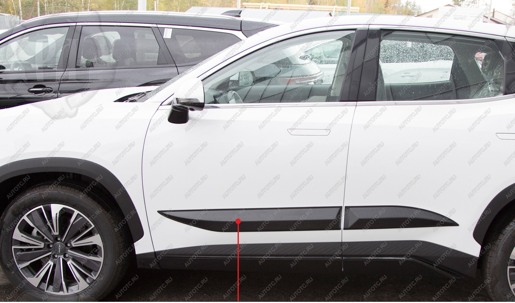 719 р. Молдинг двери задний левый Русская Артель  Jetour Dashing (2022-2025) (глянец под покраску)  с доставкой в г. Чебоксары