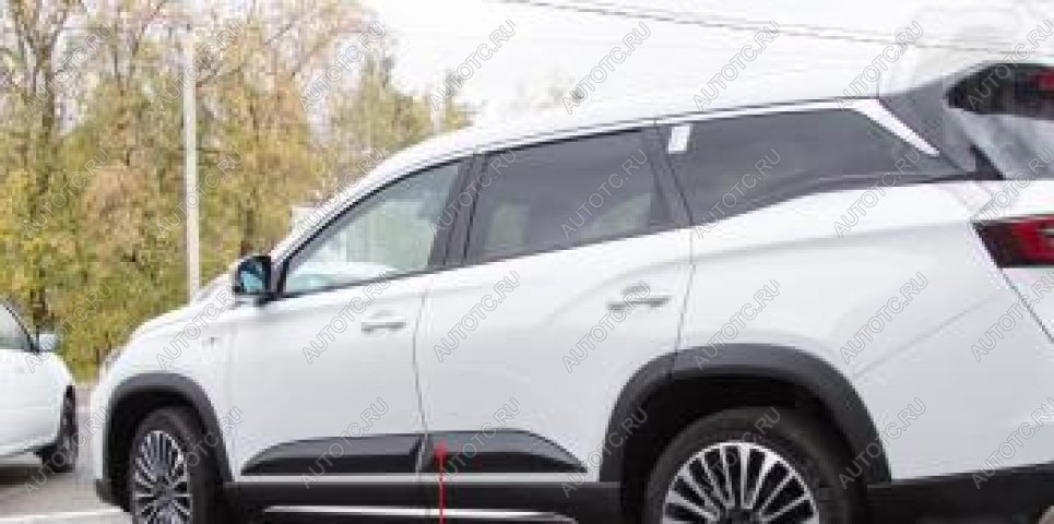 1 479 р. Молдинг двери передний правый Русская Артель  Jetour X90 Plus (2021-2025) (глянец под покраску)  с доставкой в г. Чебоксары