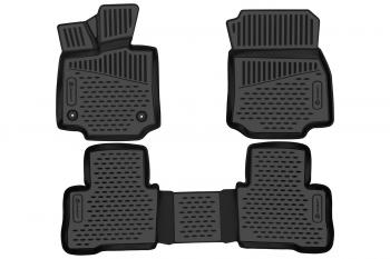 Коврики 3D в салон (полиуретан) Element Toyota Venza  2 XU80 (2020-2025) (черные)