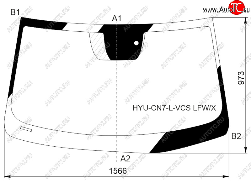7 399 р. Стекло лобовое (Датчик дождя) XYG Hyundai Elantra CN7 (2020-2023)  с доставкой в г. Чебоксары