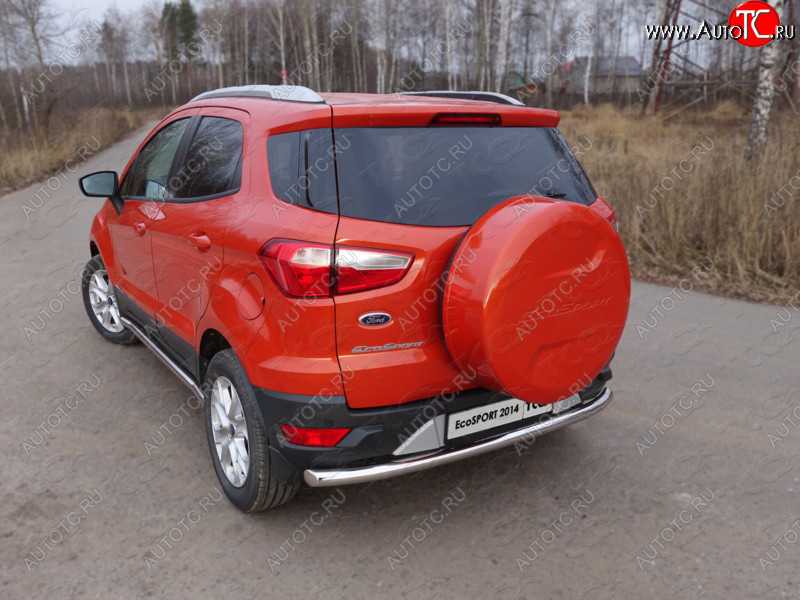 12 999 р. Защита задняя (нержавейка 60,3 мм) ТСС Тюнинг Ford EcoSport дорестайлинг (2013-2019)  с доставкой в г. Чебоксары