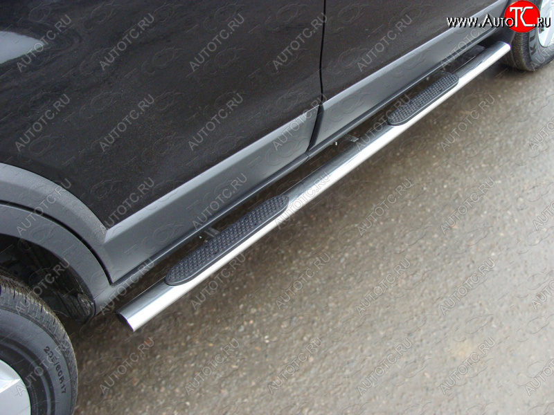 23 699 р. Пороги овальные с накладкой 75х42 мм ТСС Тюнинг Nissan Murano 2 Z51 рестайлинг (2010-2016)  с доставкой в г. Чебоксары