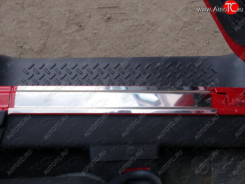 2 499 р. Накладки на пороги ТСС Тюнинг Jeep Wrangler JK 3 дв. дорестайлинг (2006-2010) (зеркальный лист)  с доставкой в г. Чебоксары