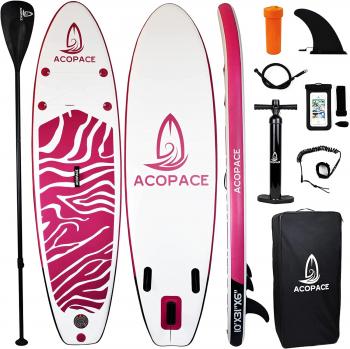 Сапборд надувной ACOPACE Z03 бело-красный 320х80х15 см  z03