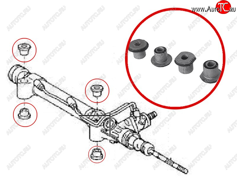 839 р. Втулка рулевой рейки Toyota Land Cruiser Prado (J120) 02-09  Lexus GX 02-09  Toyota 4Runner 02-09 SAT ST-44200-35061B  с доставкой в г. Чебоксары