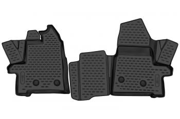 Коврики 3D в салон подходят для FORD Transit 2014-, 2шт. (ПУ, повышенная износостойкость)  Форд Транзит FORMAT format.3d1675210k