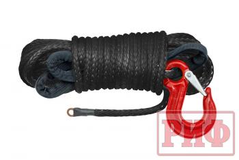 Трос для лебёдки синтетический РИФ 6 мм15 м черный (готовый)  rope6mm15mbl