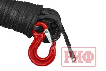 1 849 р. Трос для лебёдки синтетический РИФ 6 мм15 м черный (готовый)  rope6mm15mbl  с доставкой в г. Чебоксары. Увеличить фотографию 2